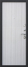 Стальная дверь, Гарда 7,5, муар-белый ясень, 960*2050 (Л), в комплекте с замком, Ferroni