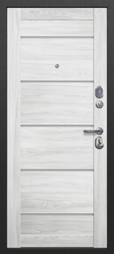 Стальная дверь, 7,5 см Гарда Серебро Царга, серебро-астана милки, 860*2050 (Пр), в комплекте с замком, Ferroni