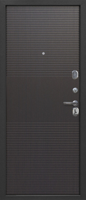 Стальная дверь, Гарда 7,5, серебро-темный кипарис, 860*2050 (Л), в комплекте с замком, Ferroni