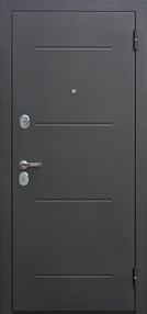 Стальная дверь, Гарда 7,5, серебро-темный кипарис, 860*2050 (Л), в комплекте с замком, Ferroni