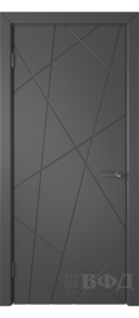 Межкомнатная дверь Флитта, 800*2000, Эмаль графит, ВФД (глухая)