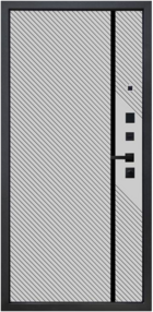 Стальная дверь, YoDoors-16, vellutto oscure/серый муар-velutto galeto, 860*2050 (Л), в комплекте с замком, Бронекс