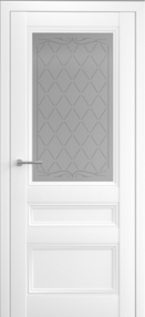 Межкомнатная дверь Византия, 800*2000, Белый, Albero, (Титул серый)