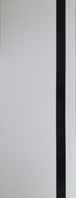Межкомнатная дверь Royal-2, 600*2000, Белый софт, ДвериСити, (стекло черное)