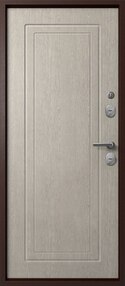 Стальная дверь, Эталон Термо-6, медь-астана эш уайт, 860*2050 (Пр), терморазрыв, в комплекте с замком, Эталон