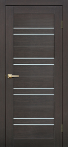 Межкомнатная дверь L11, 900*2000, Венге 3Д, FLYDOORS, (стекло матовое)