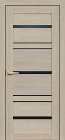 Межкомнатная дверь L13, 700*2000, Ясень, FLYDOORS, (стекло черное)