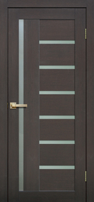 Межкомнатная дверь L17, 900*2000, Венге 3Д, FLYDOORS, (стекло матовое)