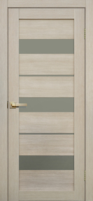 Межкомнатная дверь L20, 600*2000, Ясень, FLYDOORS, (стекло матовое)