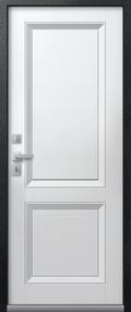 Стальная дверь, Т-3 Premium, черный муар/распил графит-кашемир белый, 860*2050 (Пр), в ком-те с замком, Центурион