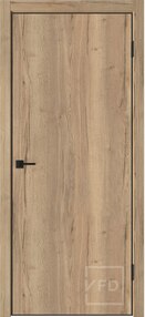 Межкомнатная дверь Basic, 700*2000, Texas oak, ВФД (глухая), ABS black