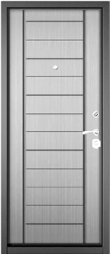 Стальная дверь, ХОУМ ЭКО 137, антрацит букле -орех пепельный, 860*1900 (Пр), в ком-те с замком, Мастино