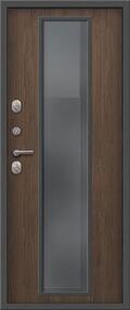 Стальная дверь, Т-1000, пепельный муар-миндаль, 960*2050 (Пр), Стеклопакет, в комплекте с замком, Центурион
