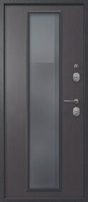 Стальная дверь, Эталон Термо-СП40, букле черный-венге, 860*2050 (Л), стеклопакет, в комплекте с замком, Эталон