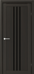 Межкомнатная дверь Франкфурт, 800*2000, Кипарис темный, Albero, (стекло черное)