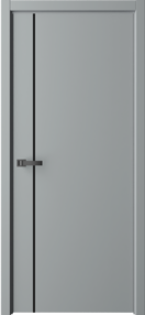 Межкомнатная дверь Контур-2, 600*2000, Гриджио, Albero (глухая), черная композитная кромка
