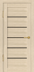 Межкомнатная дверь Рио, 900*2000, Лиственница светлая, ДВЕРНЫЕ РЕШЕНИЯ, (стекло черное)