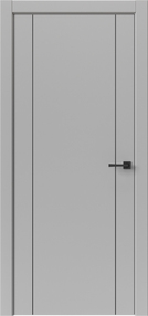 Межкомнатная дверь Лайн Вертикаль 2, 600*2000, Лофт светлый, ДВЕРНЫЕ РЕШЕНИЯ (глухая)