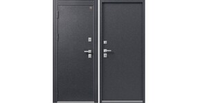 Стальная дверь, Т-1, антрацит муар-антрацит муар, 960*2050 (Л), в комплекте с замком, Центурион