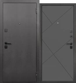 Стальная дверь, 7 см Гарда, серебро-ясень графит эмаль, 960*2050 (Л), в комплекте с замком, Ferroni