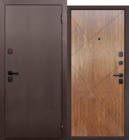 Входная дверь 7 см Гарда, медь-мореная береза, 860*2050 (Пр), в комплекте с замком, Ferroni